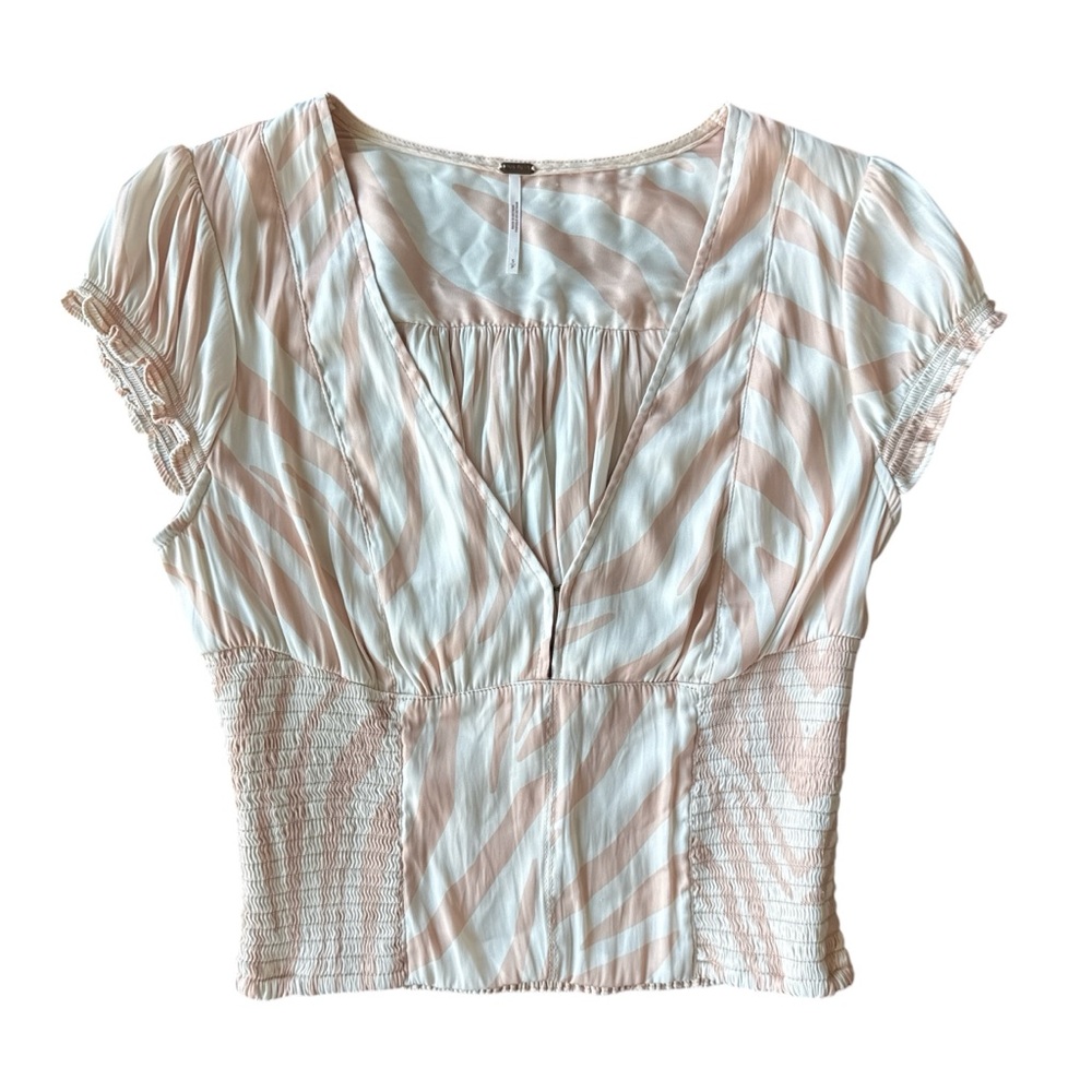 Free People Zebra Print Crop Top